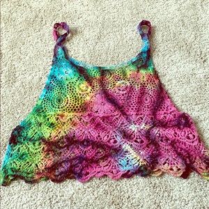 Tie-dyed Lacy Tank